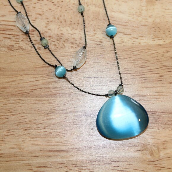 Blue ICING Necklace Two Strands - Picture 3 of 5